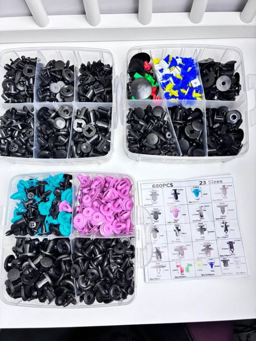 680 Pcs Car Retainer Clips & Fasteners Kit